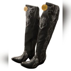 Corral Black and Gray Over the Knee Boots